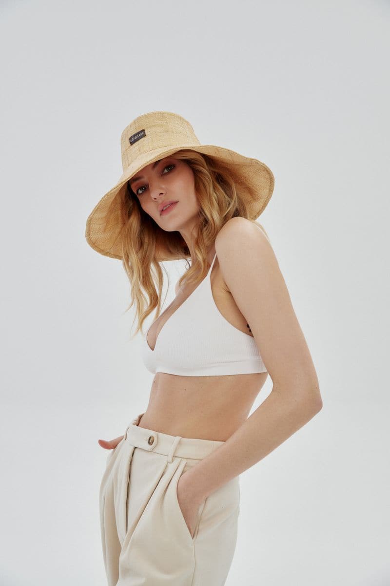 LARGE NATURAL BUCKET HAT