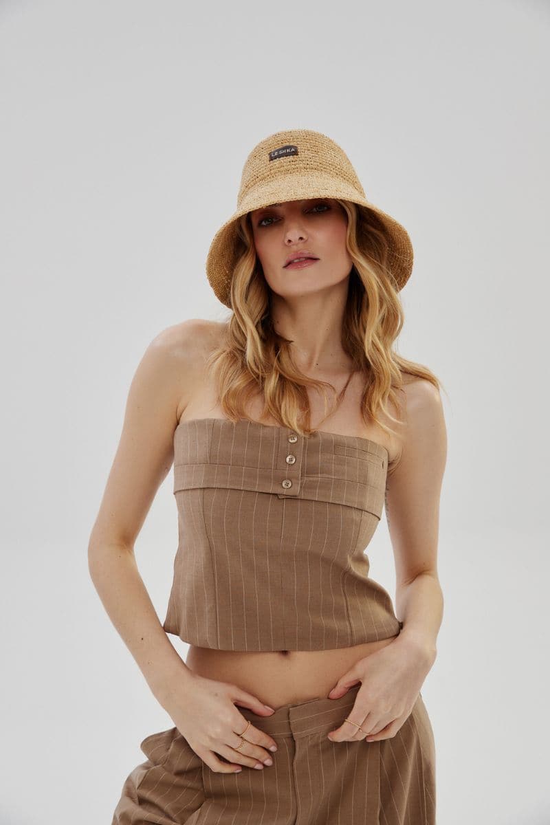 NATURAL BUCKET HAT