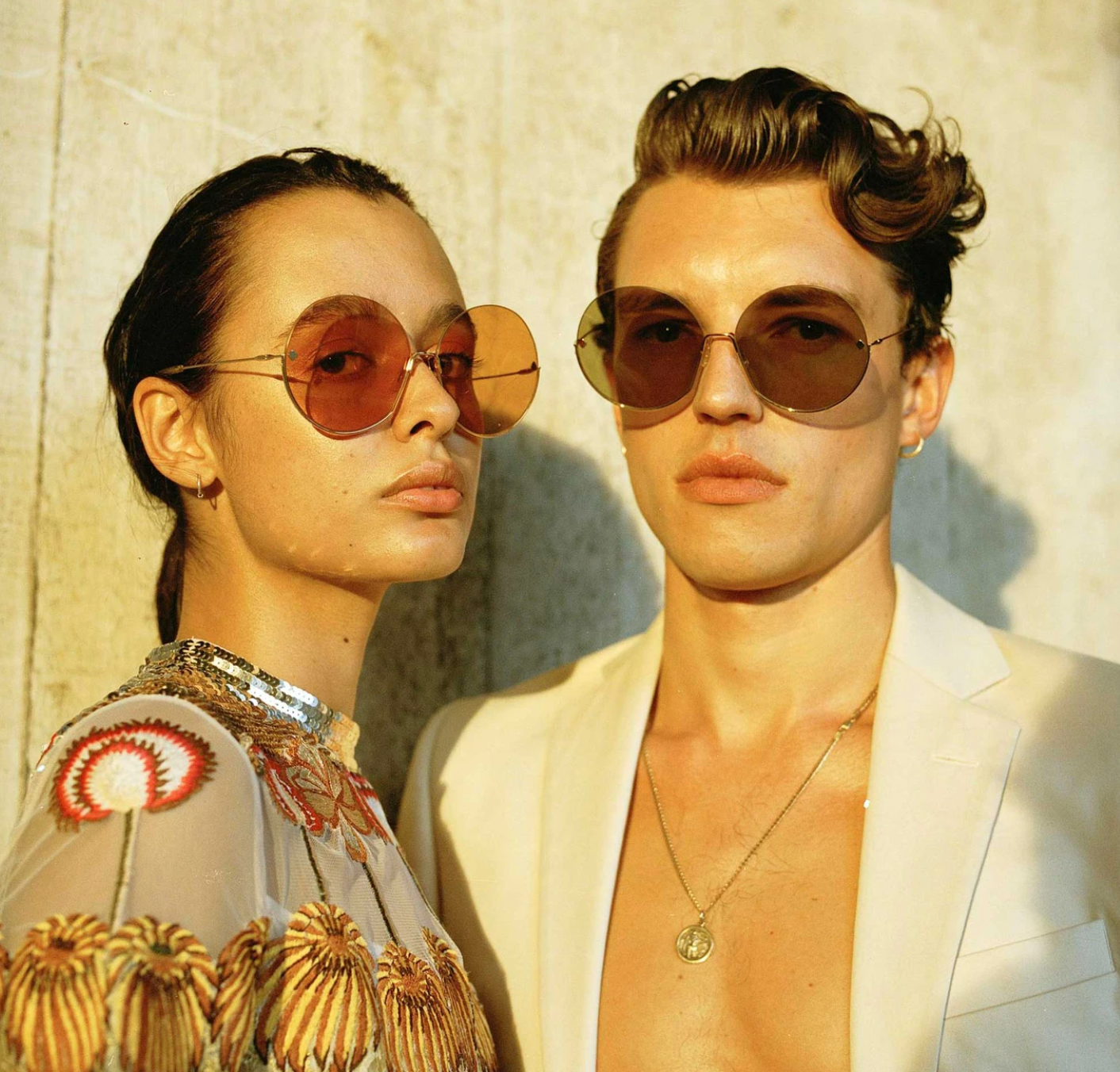 SENSE OF SONDER 12K GOLD PLATED FRENCH ACETATE MANDARIN SUNGLASSES