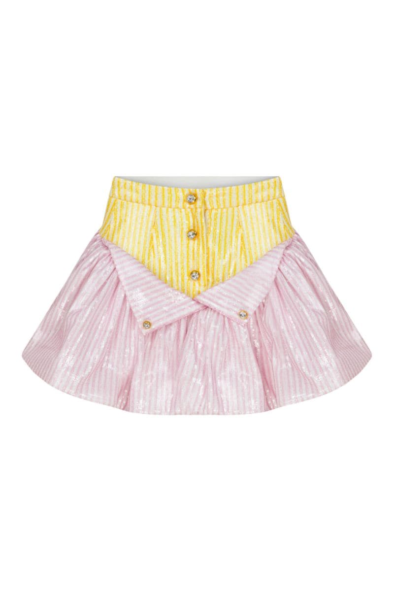 SEQUIN RUFFLE MINI SKIRT