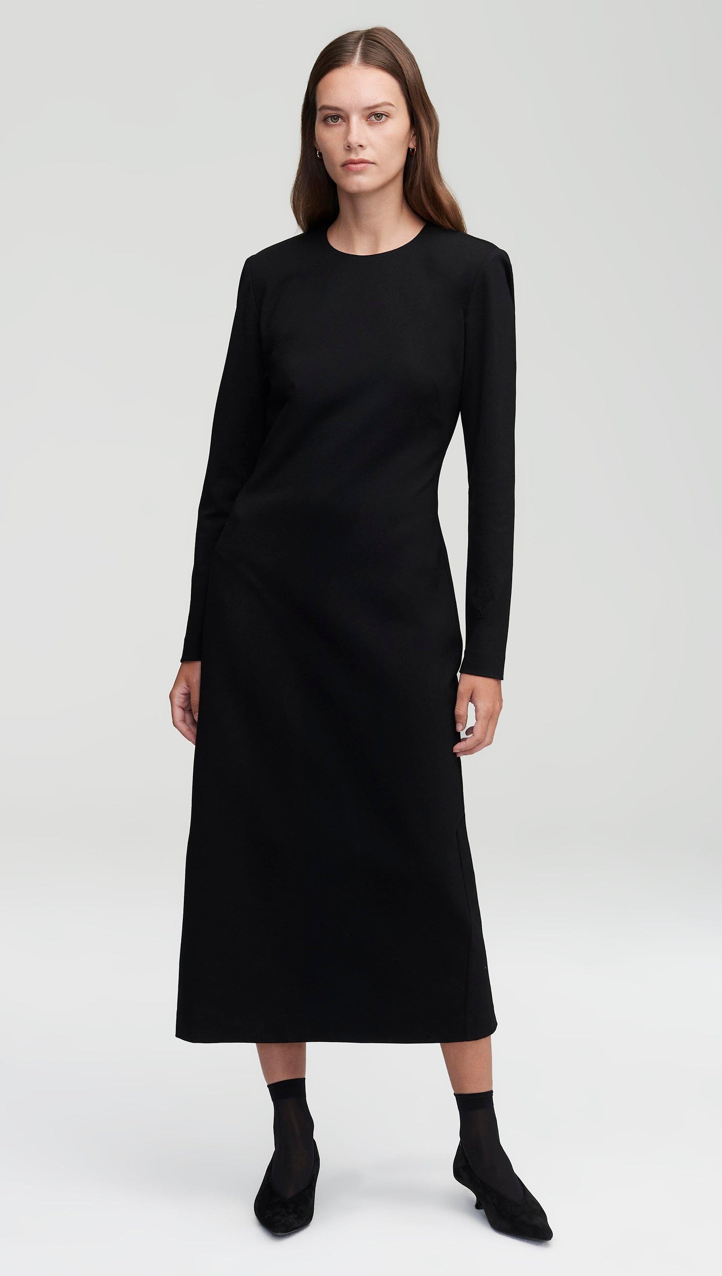 Work Dress in Ponte Jersey | Black
