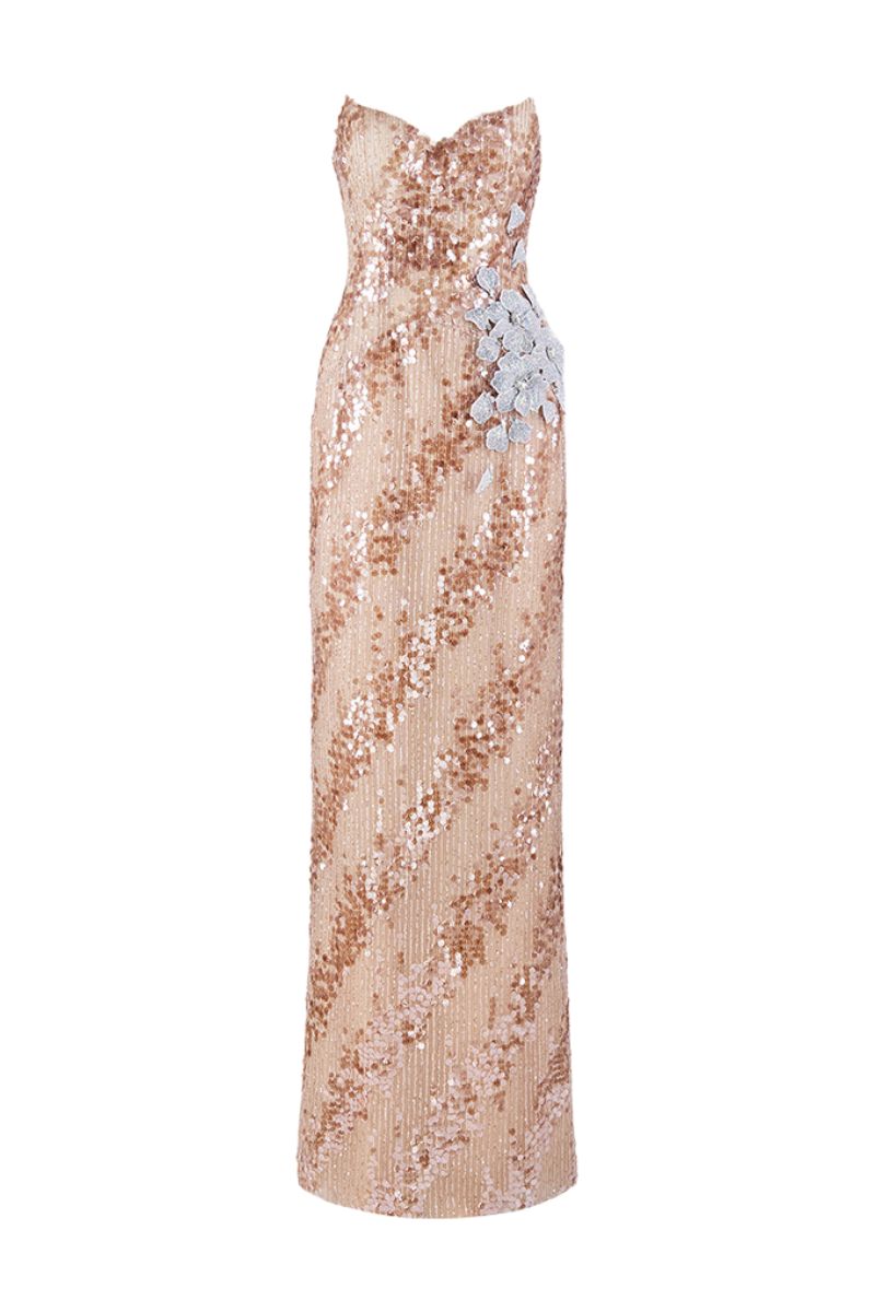 SEQUIN 3D FLOWER DRESS