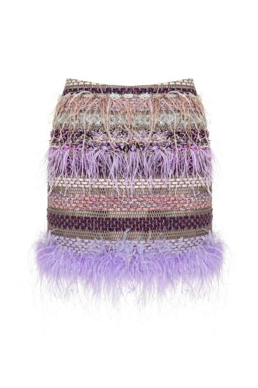 AVRIL MINI SKIRT IN PURPLE MULTI