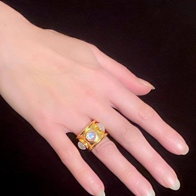 Tay Aquamarine Set Guinevere Ring