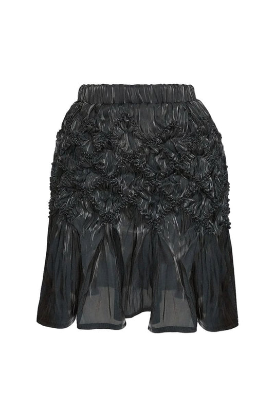 VICTORIA BLACK SHIBORI MINI SKIRT