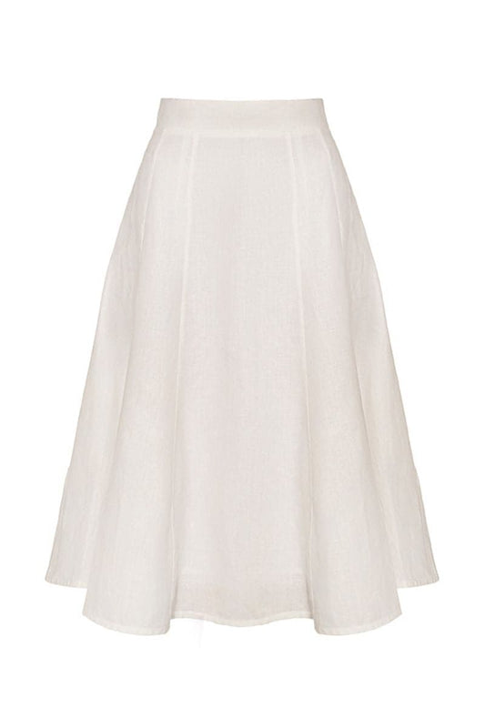 WHITE CLOUD MIDI SKIRT