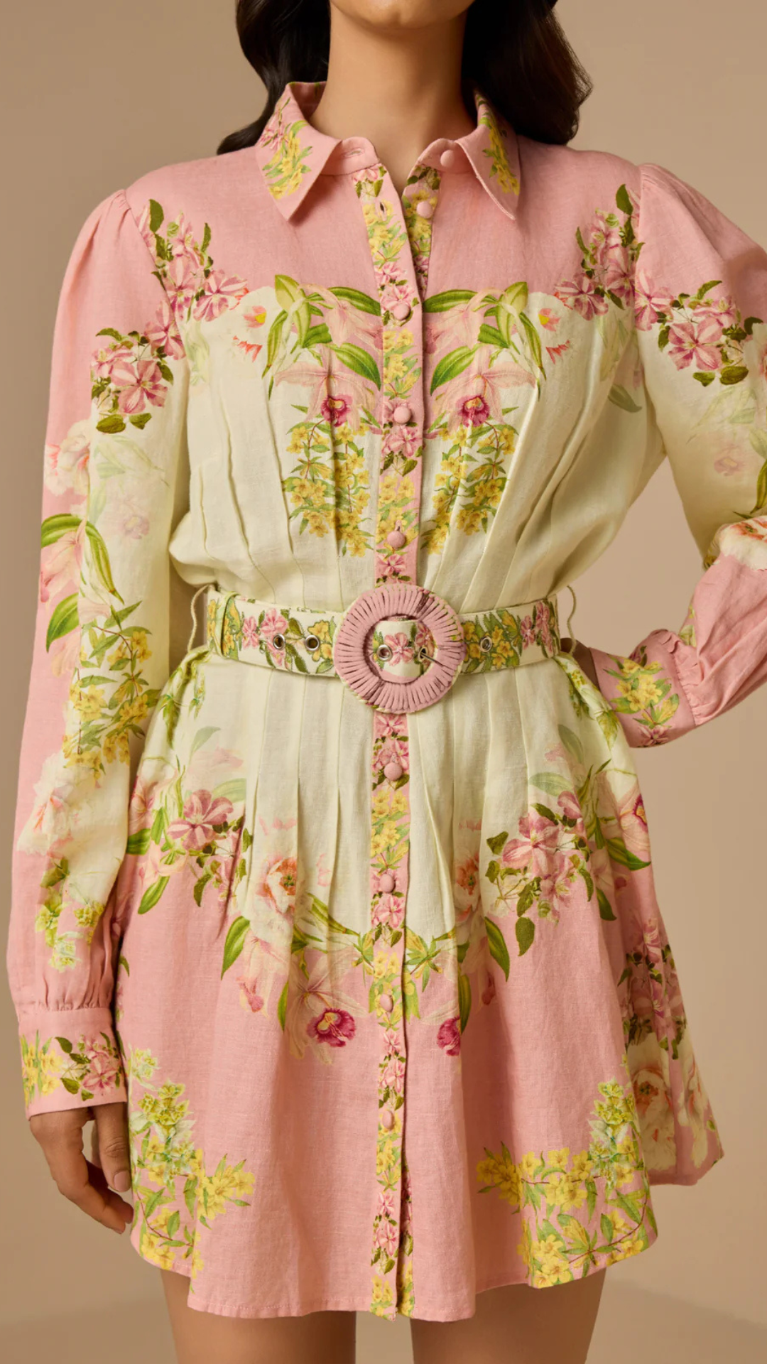 Short Dress w/ Buckle Belt