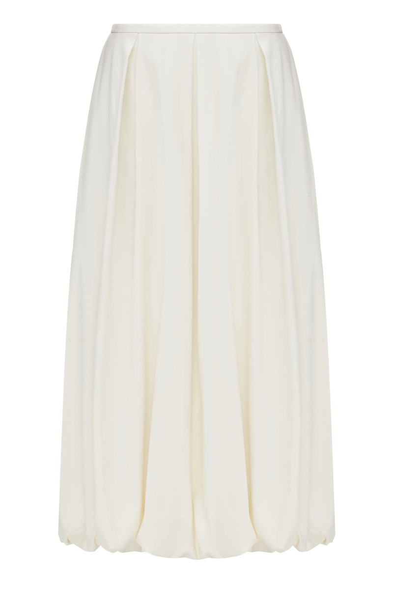 BALLOON IVORY MIDI SKIRT