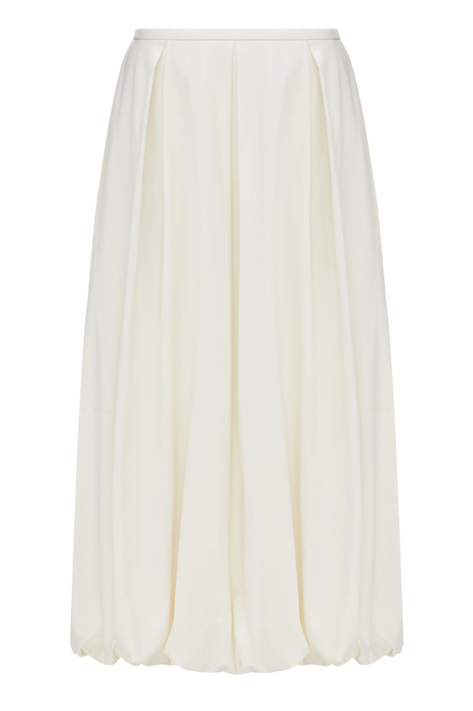 BALLOON IVORY MIDI SKIRT