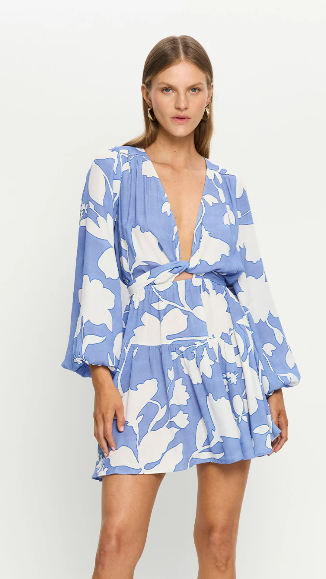 Amelie Tie Front Mini Dress