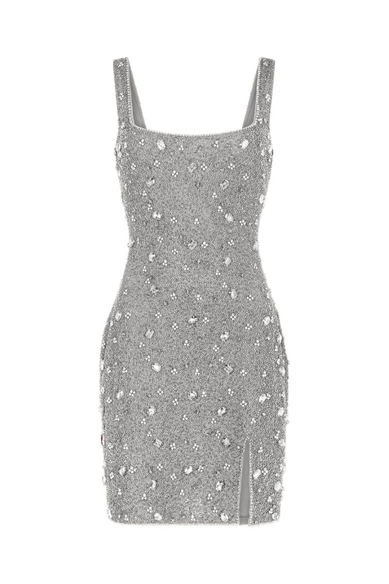 KERRI MINI DRESS IN SILVER