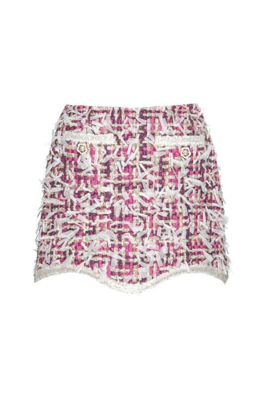 VINTAGE WHITE MULTICOLOR MINI SKIRT