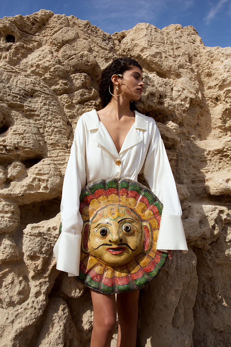 THE SHIRT DRESS IN CREAM