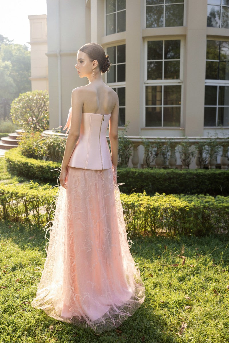 COLETTE TAFFETA AND TULLE GOWN