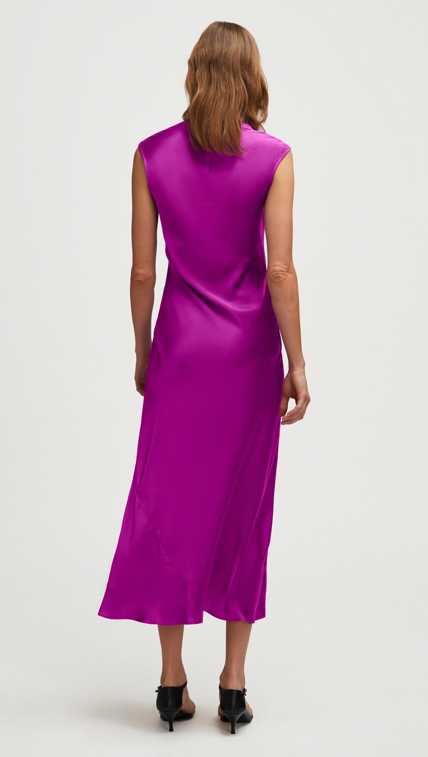 Bias Dress in Silk Charmeuse | Orchid