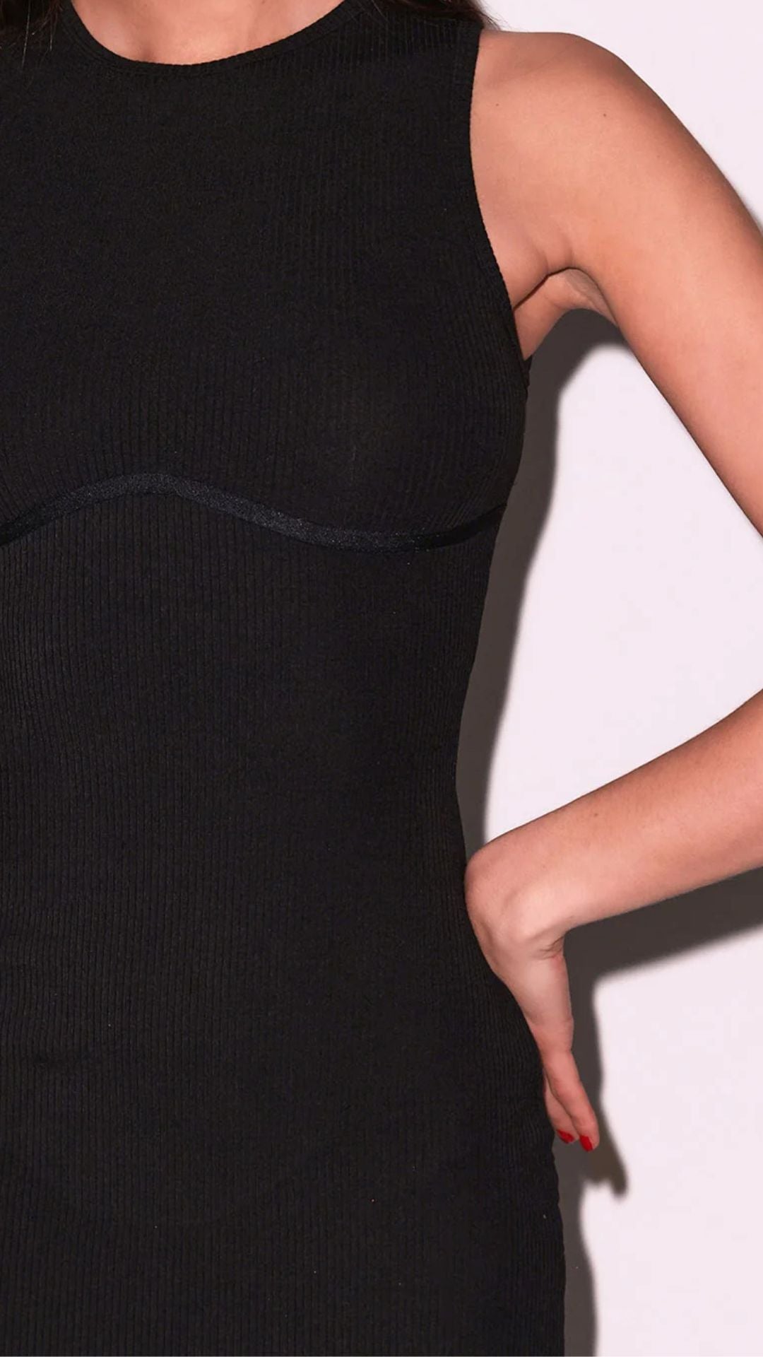 Hourglass Rib Midi Dress