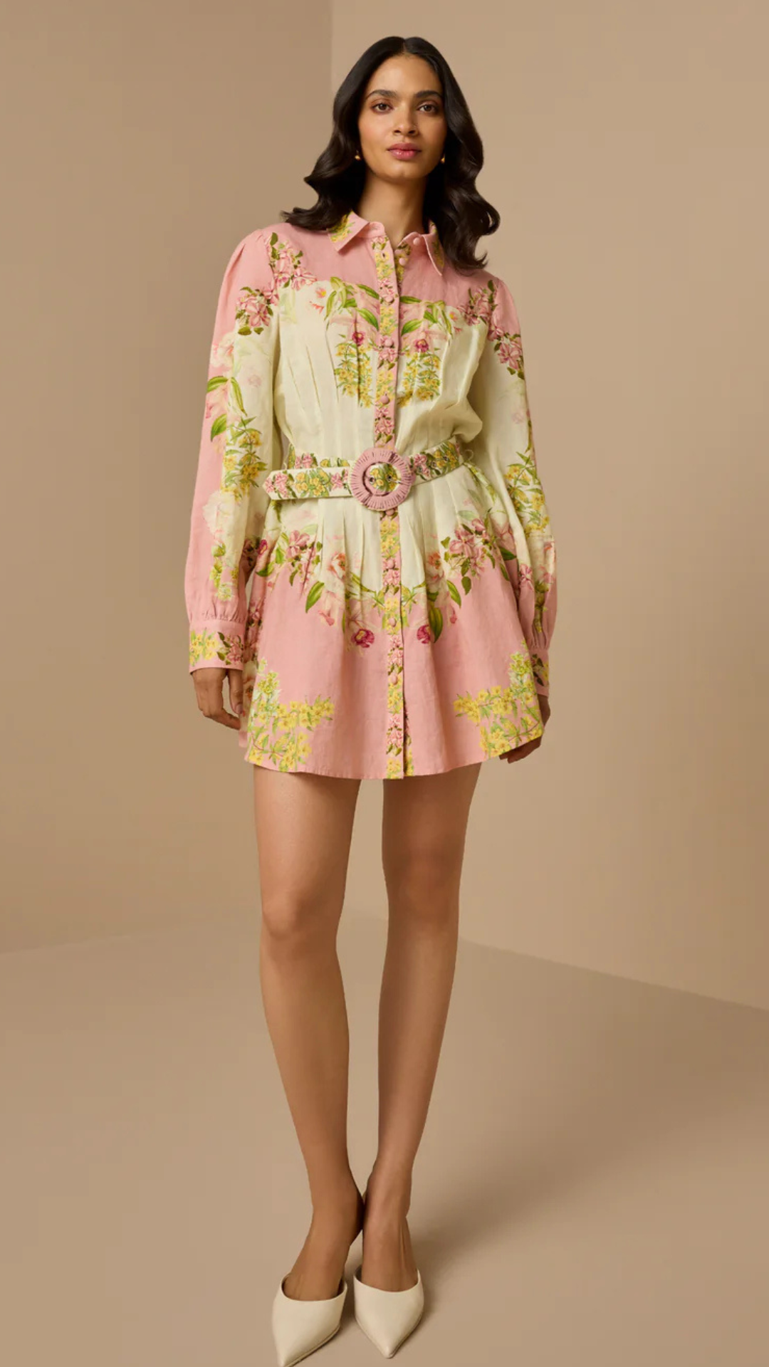 Short Dress w/ Buckle Belt