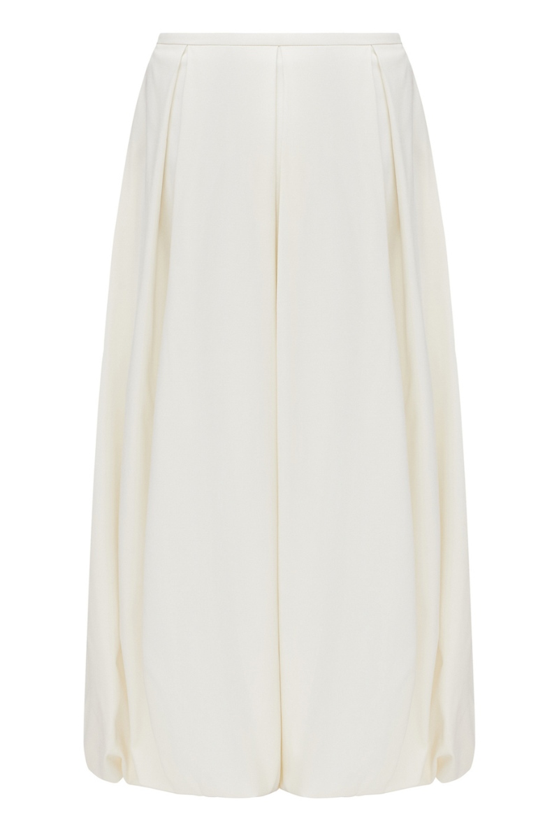 BALLOON IVORY MIDI SKIRT