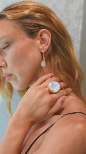 Lassanai Moonstone Teardrop Earrings