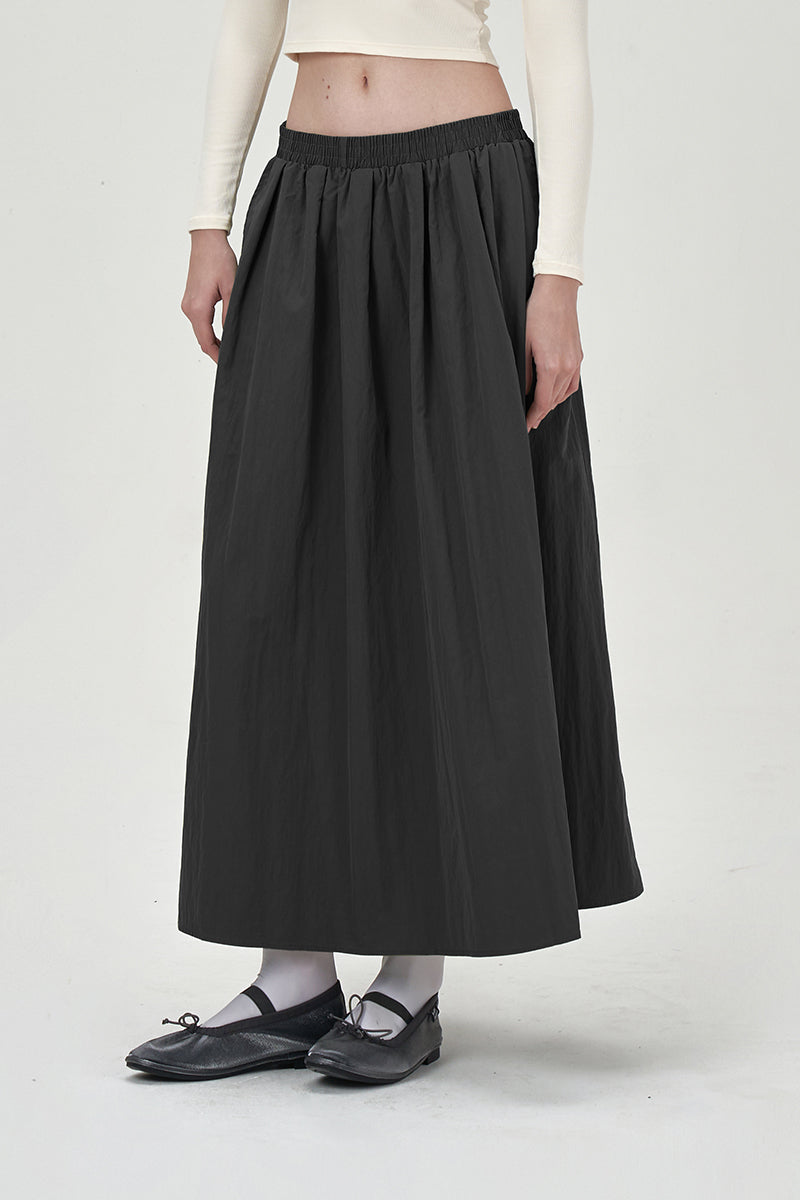 ULSA BLACK MIDI SKIRT