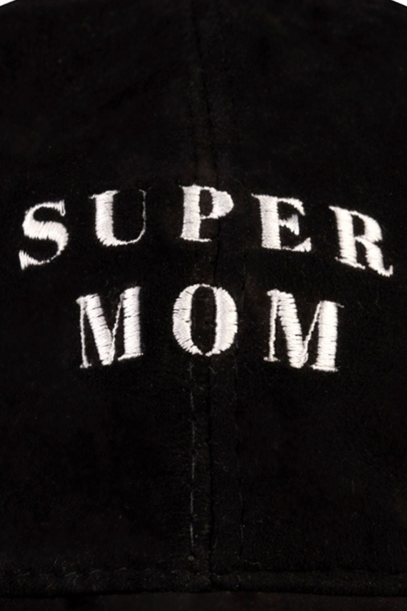 SUPER MOM EMBROIDERED CAP