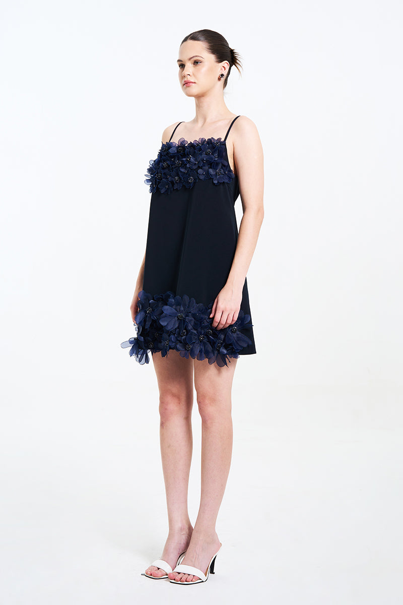 ALIA NOIRE MINI DRESS IN NAVY