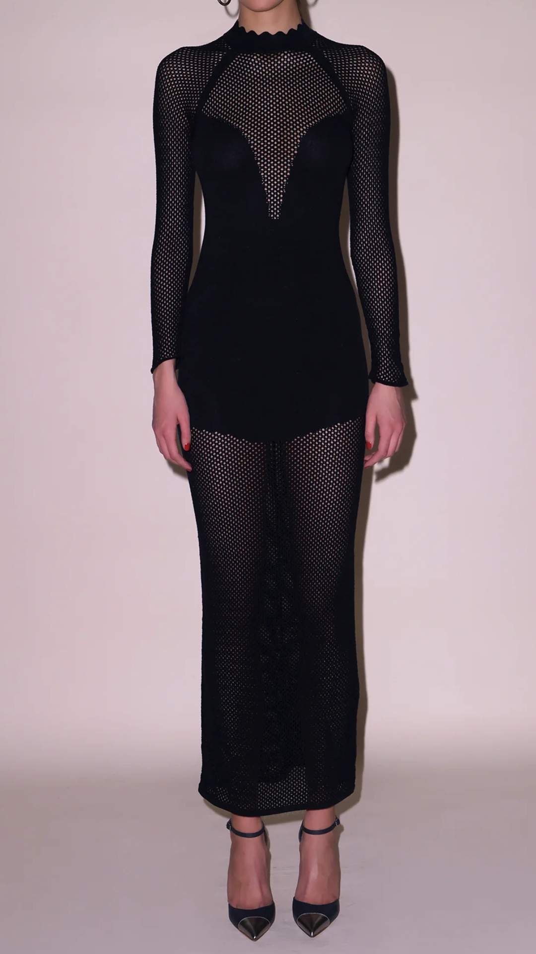 Mesh Maxi Dress C