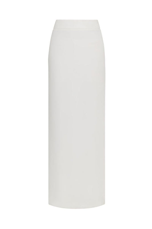 WHITE LONG PENCIL SKIRT