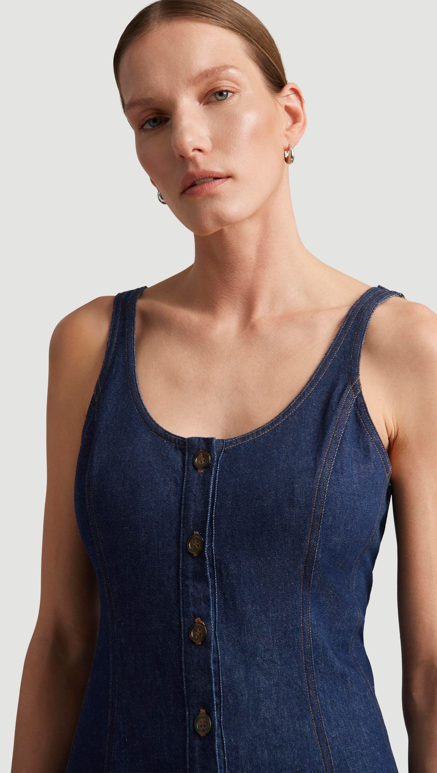 Farrow Denim Dress in Regenerative Cotton | Omni