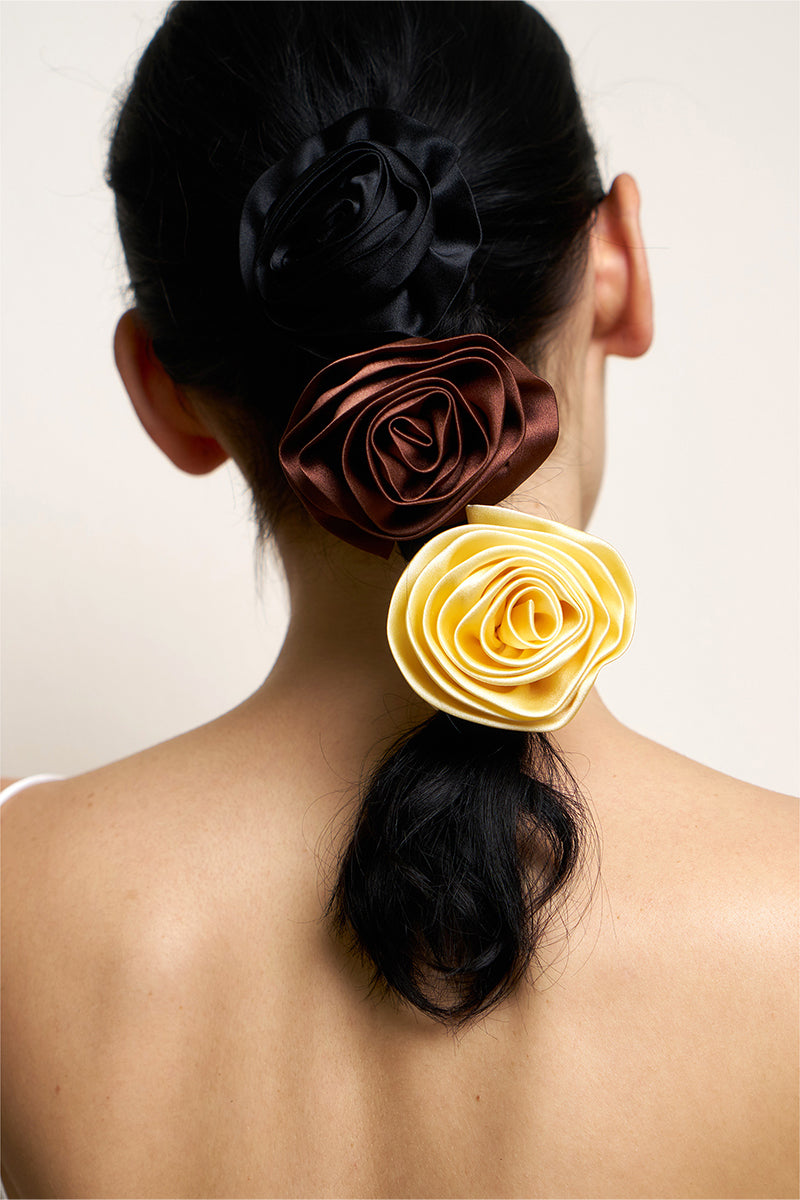 TUSCAN ROSE SILK SCRUNCHIES
