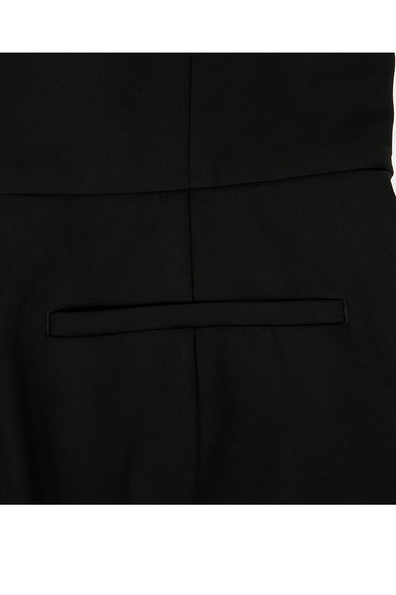 ASYMMETRIC-BECK SLEEVELESS JUMPSUIT IN BLACK