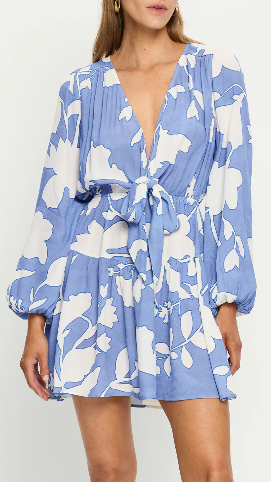 Amelie Tie Front Mini Dress