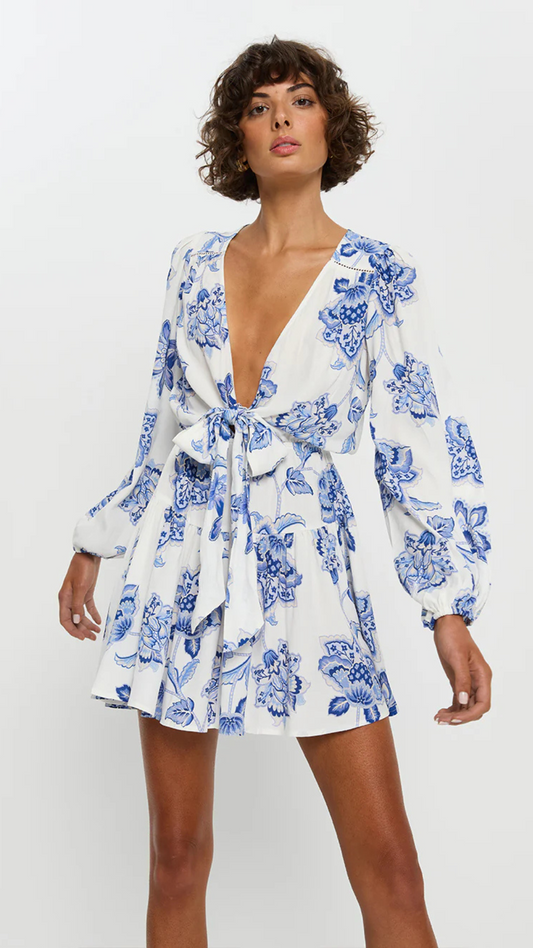 Chiara Tie Front Mini Dress