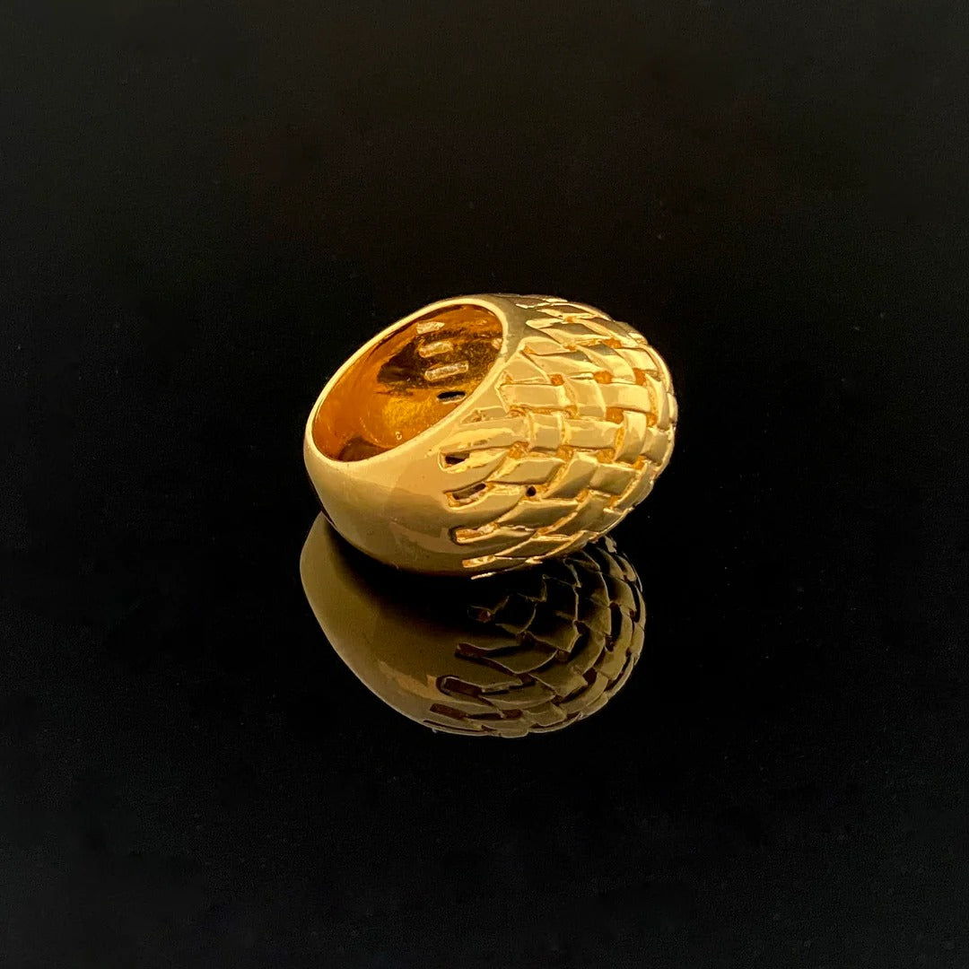 Tay Basketweave Bomb Ring