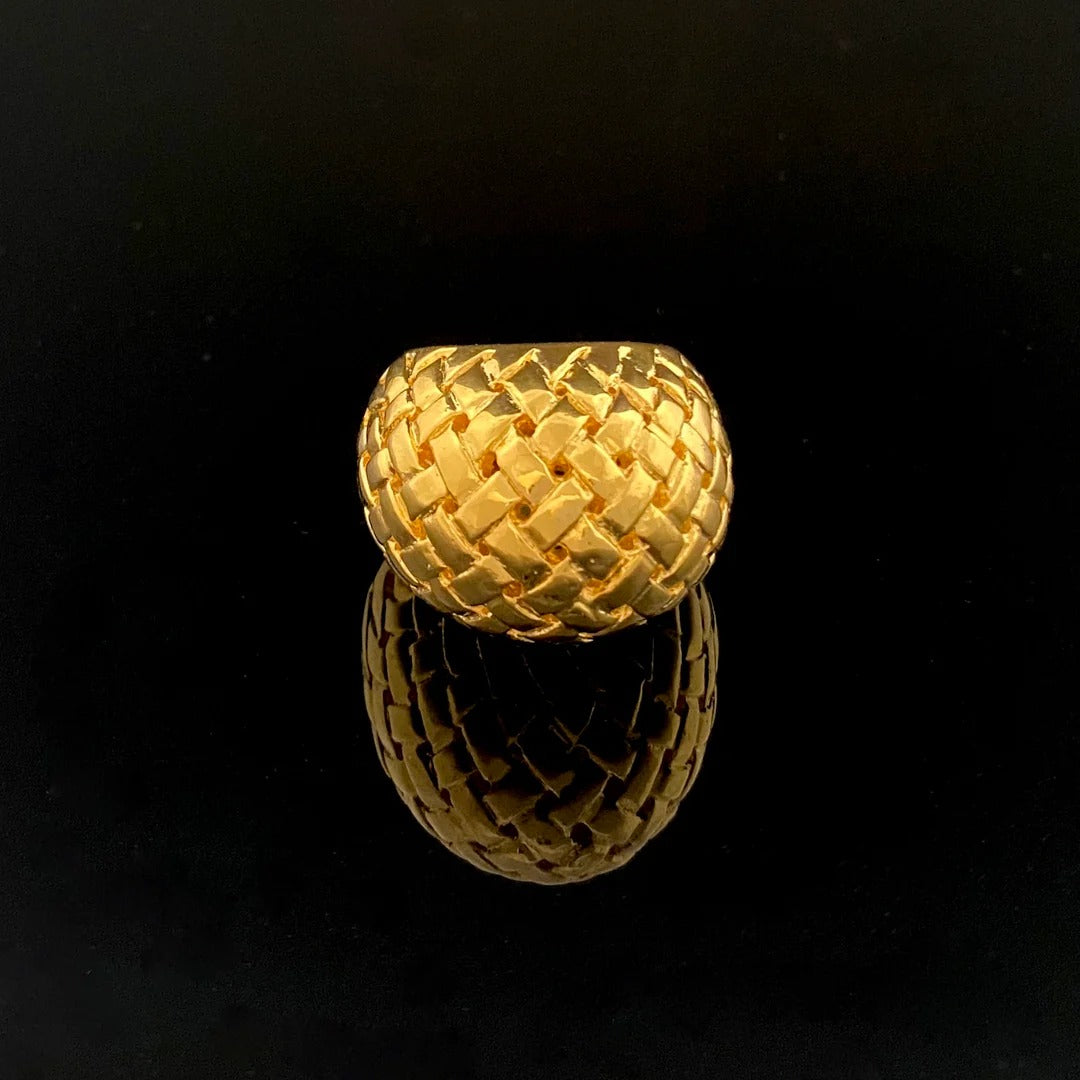 Tay Basketweave Bomb Ring