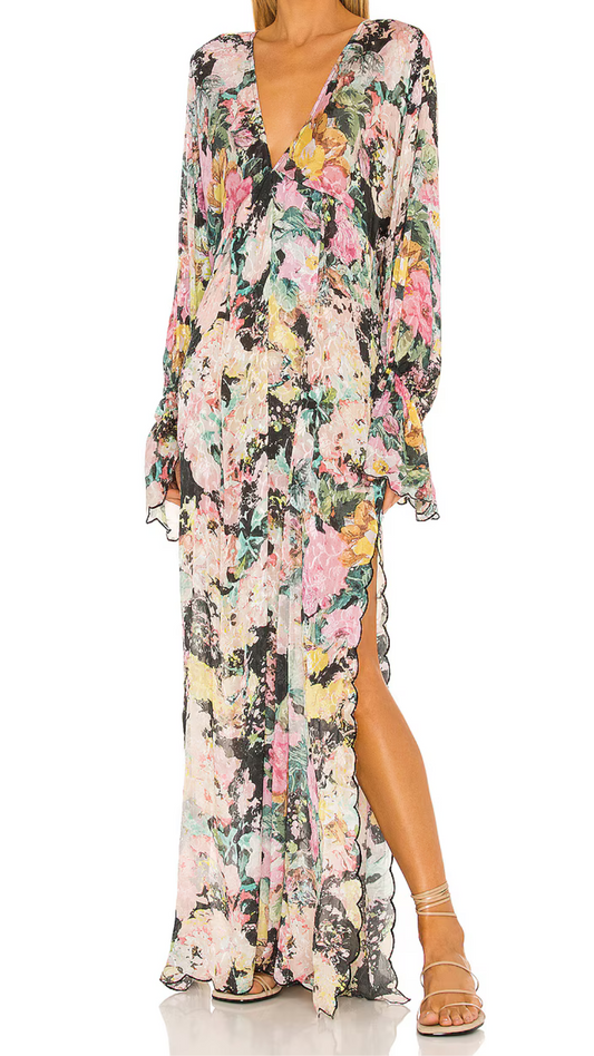 Teien Kaftan Dress - Black