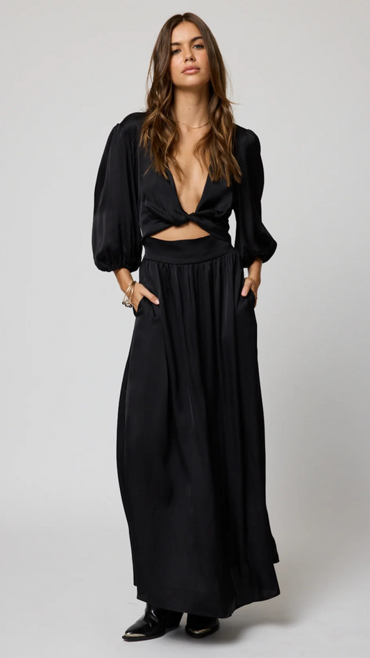 Silky Knot Front Dress
