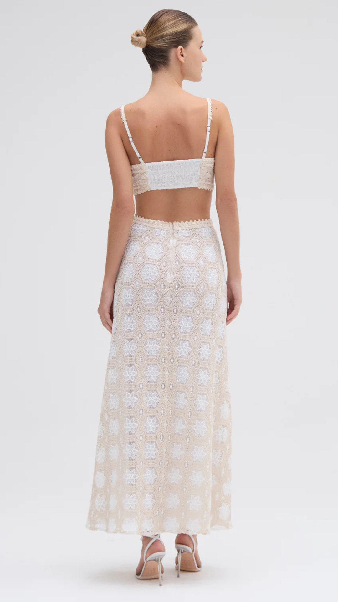 Natural Crochet Midi Dress