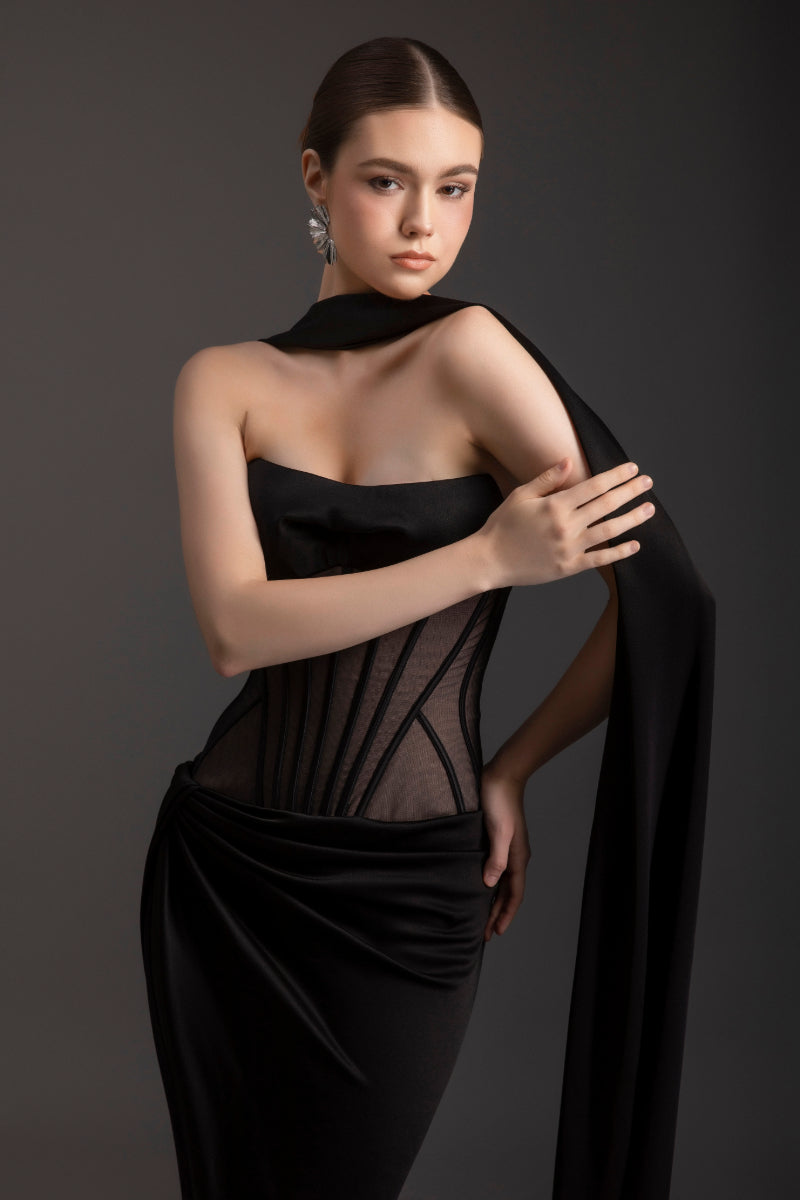 EBONY CORSET GOWN
