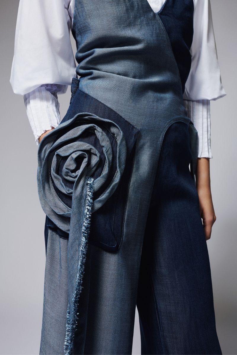 FLAP DENIM JUMPSUIT