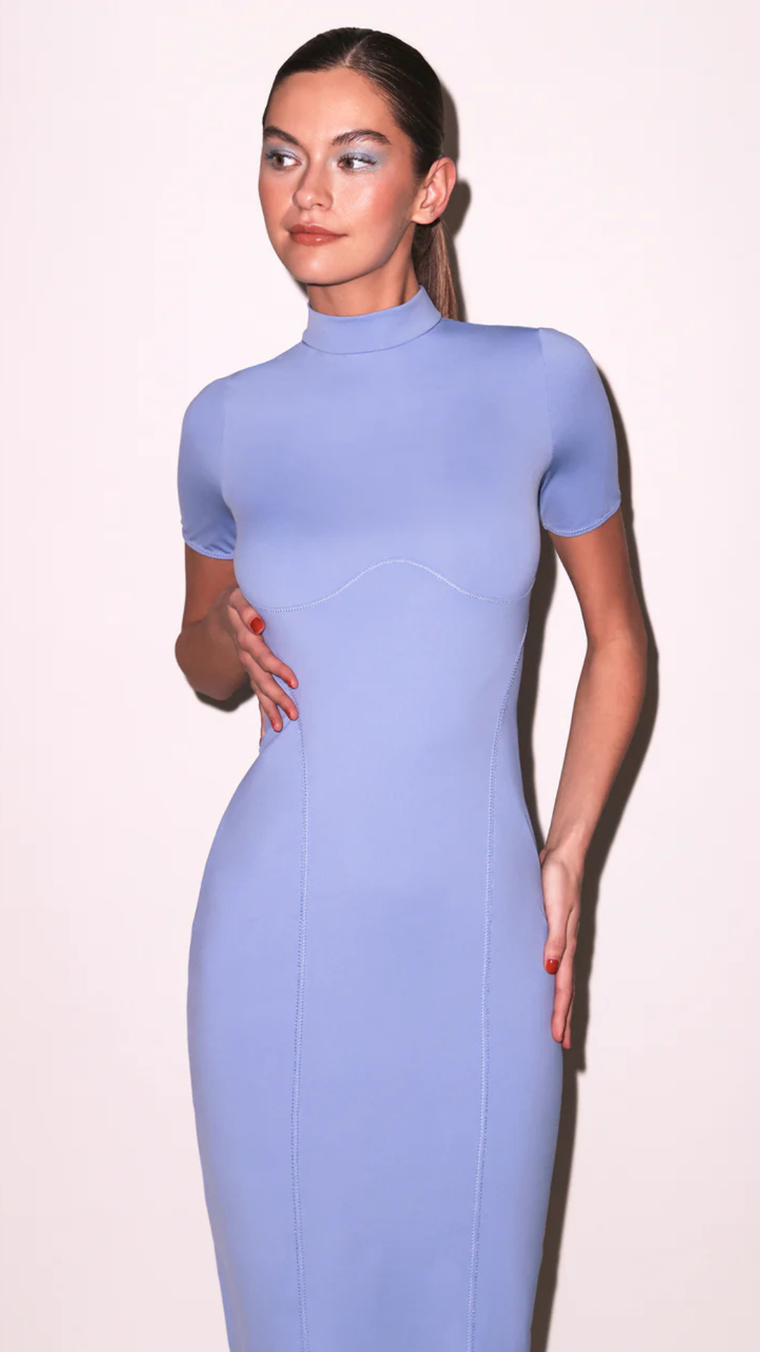 Jersey Mockneck Midi