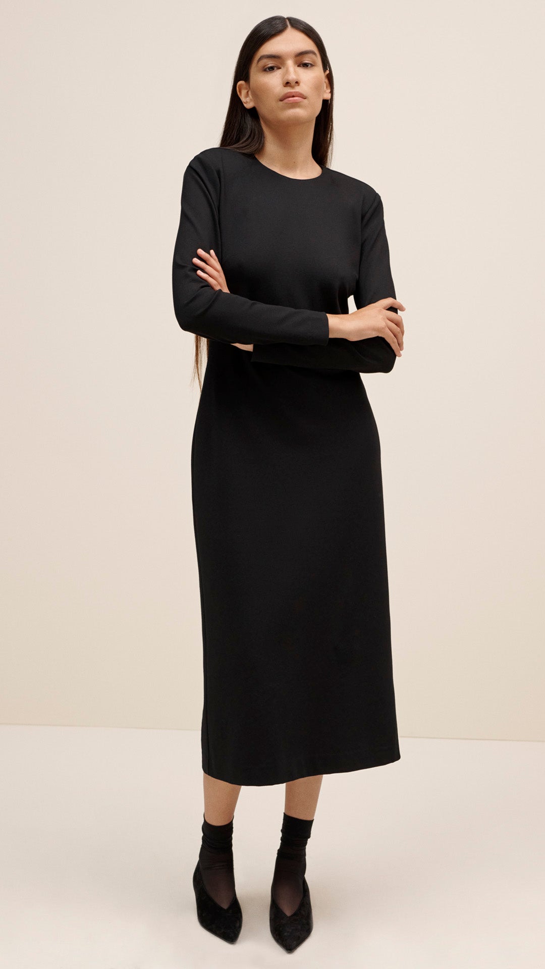 Work Dress in Ponte Jersey | Black
