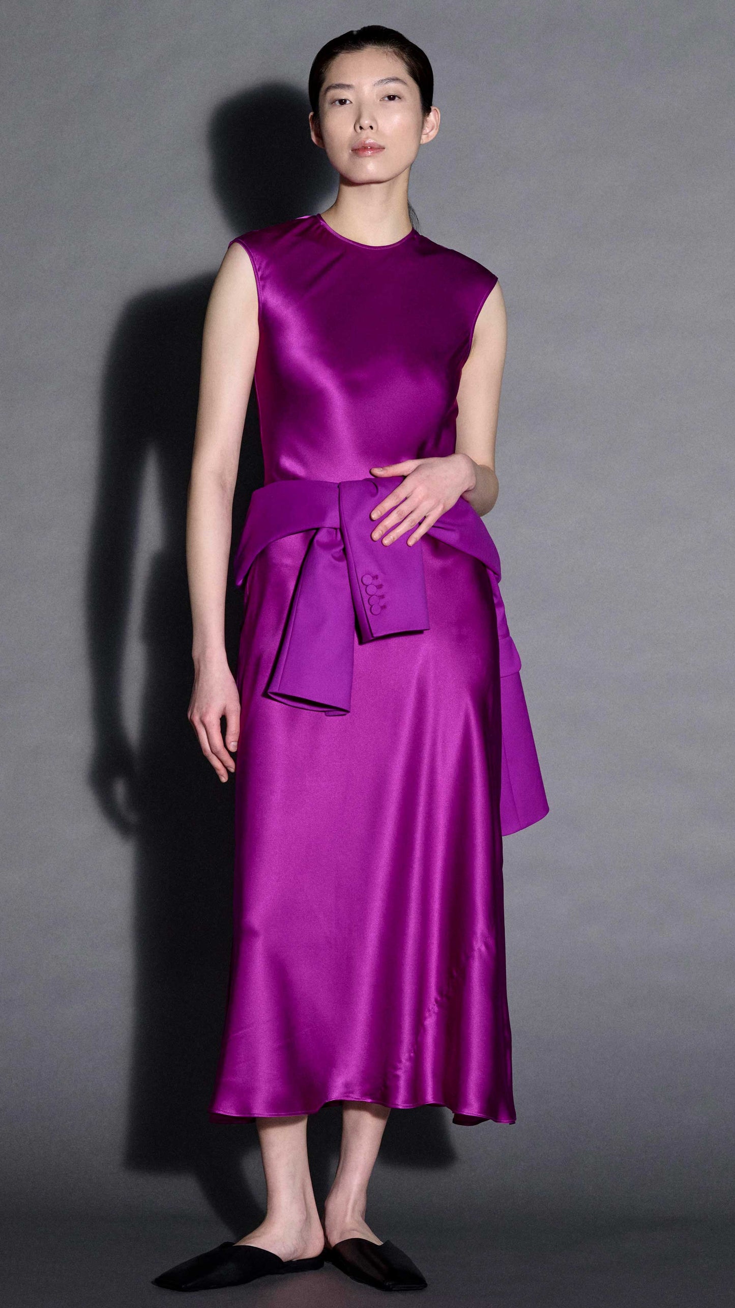 Bias Dress in Silk Charmeuse | Orchid