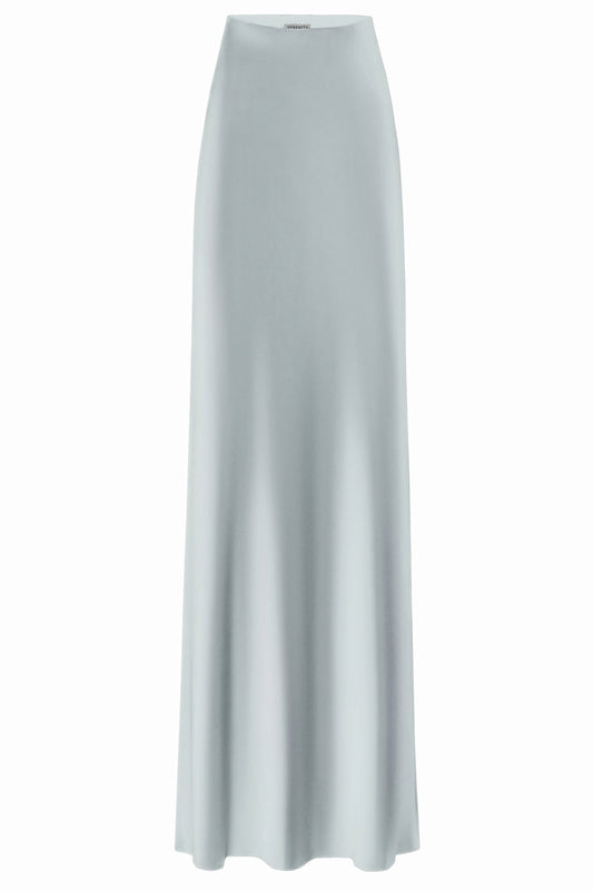 ALYSSA MOONSTONE SILK SATIN MAXI SKIRT