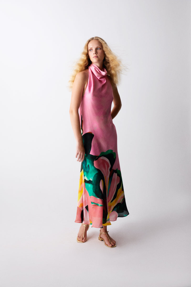 BIANCA DRESS IN TAFFY PINK