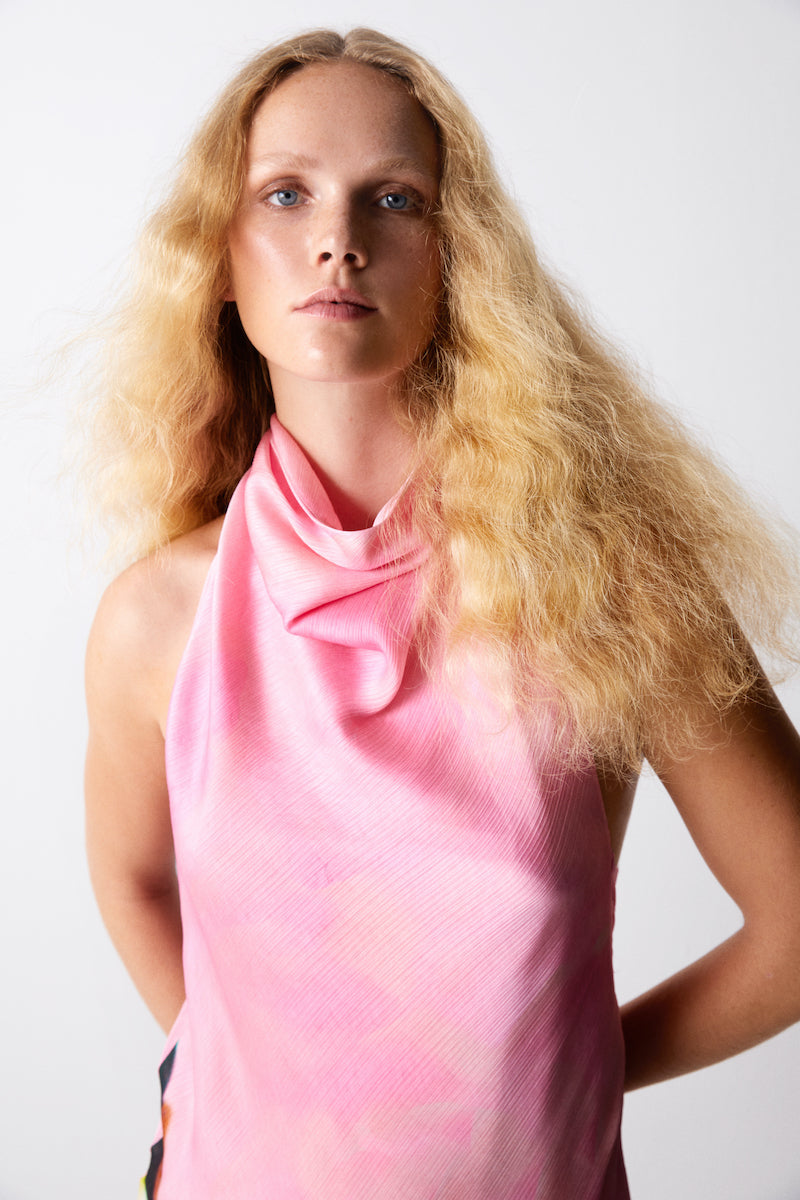 BIANCA DRESS IN TAFFY PINK