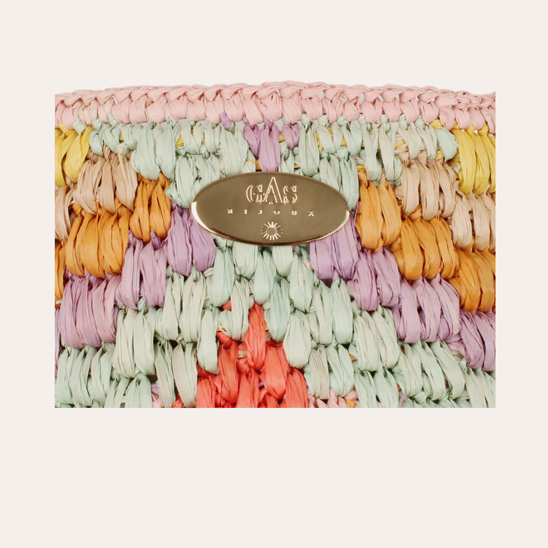 Gas Bijoux Bucket Bag Mini Raffia