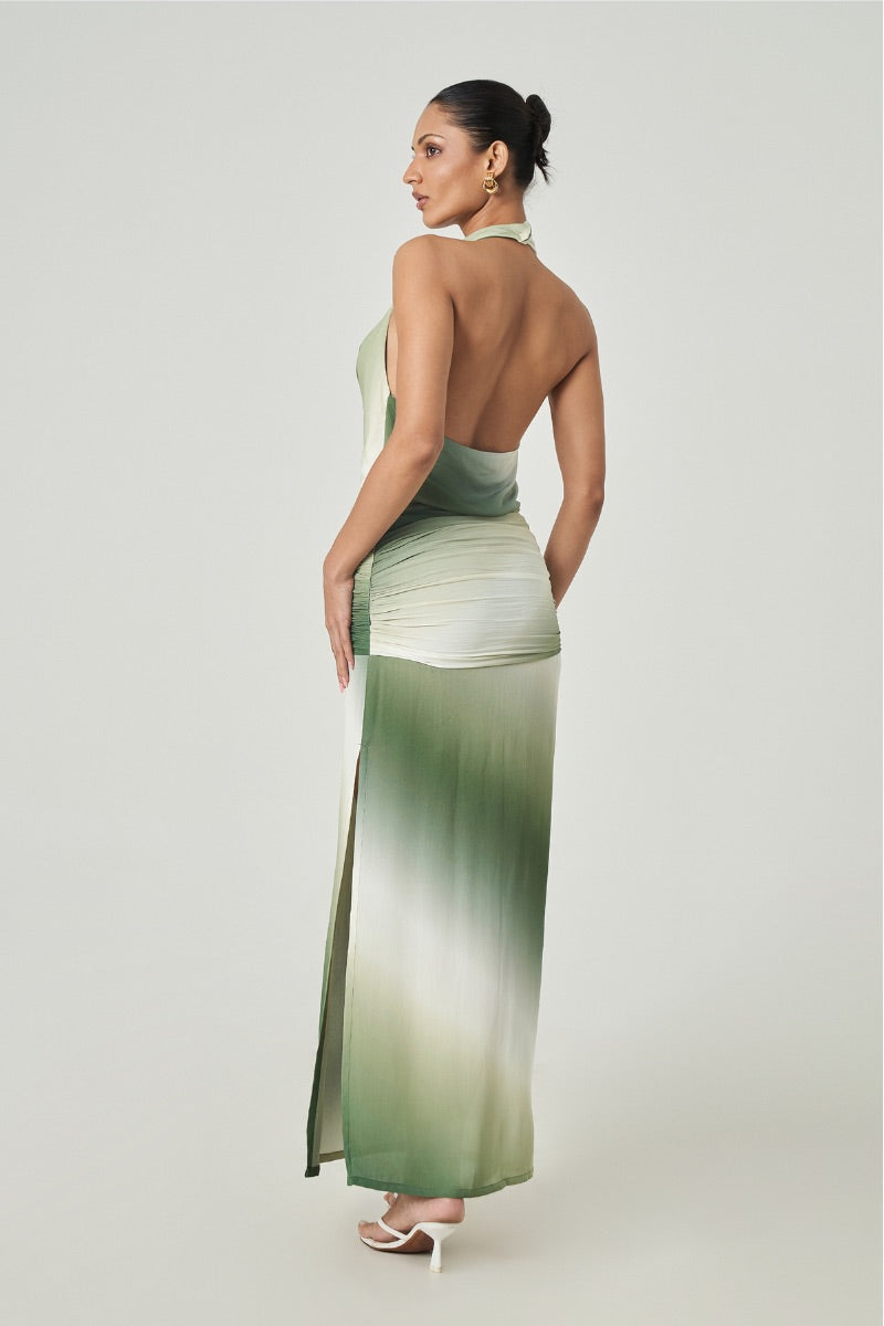 AMMAN SKIRT IN SAGE OMBRE