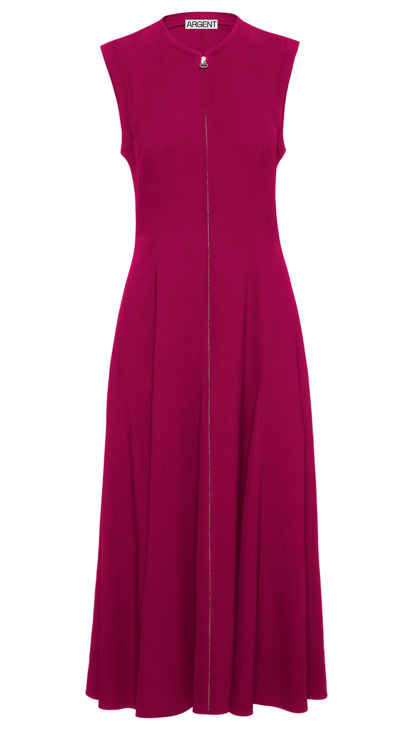 Cornelia Dress in Viscose Linen Twill | Fuchsia