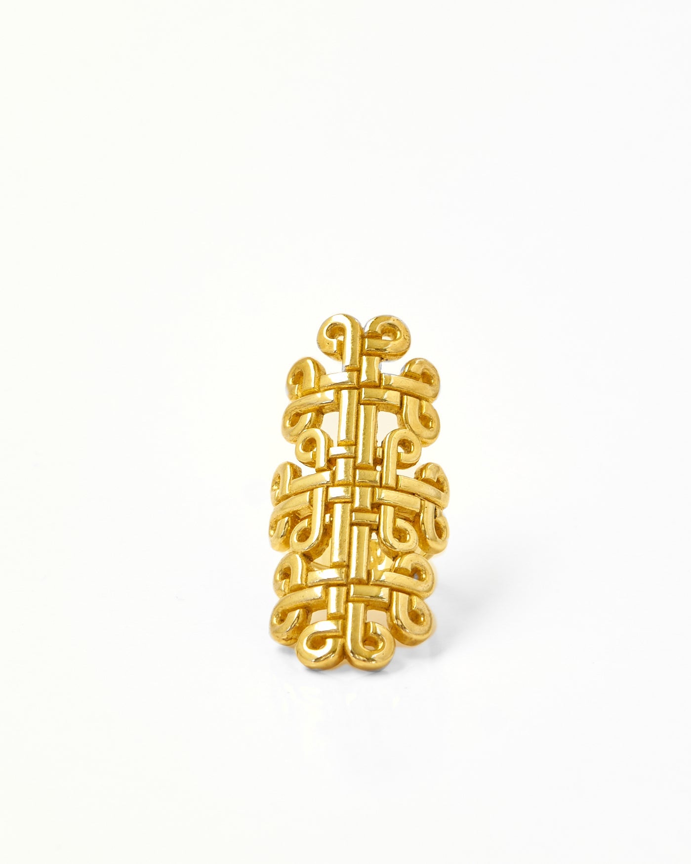 Tay Coptic Motif Panel Ring